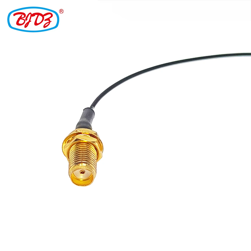 Factory supply SMA female bulkhead mounting to IPEX IPX UFL U.FL with 1.13 mm rf Pigtail extension antenna cable assembly