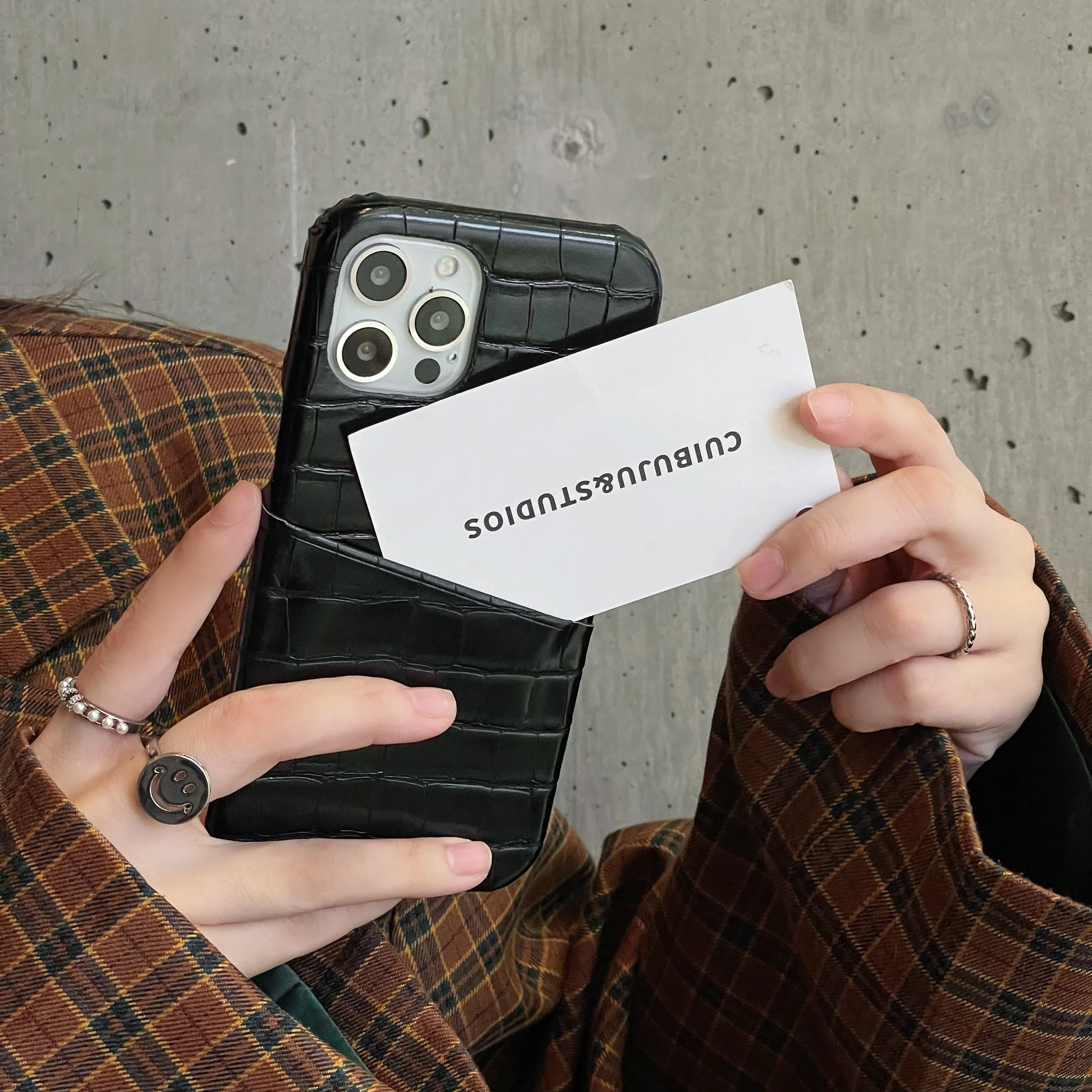 Luxury Crocodile pattern leather card case storage type mobile phone case for iPhone 11 12 13 14 Pro Max Cover