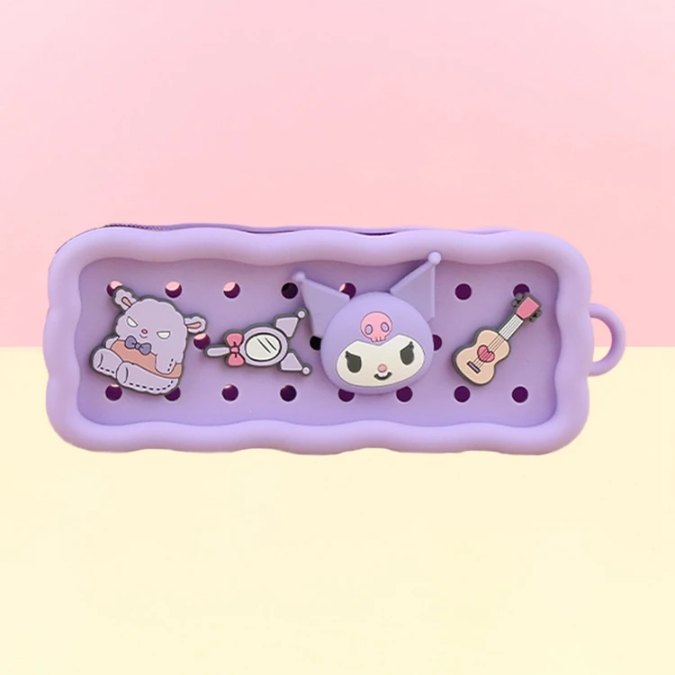 New Trendy 2024 DIY Cartoon Multi-functional 3D Makeup Storage Bag Student Stationery Pen Case Pencil Storage Box Pu Pencil Case