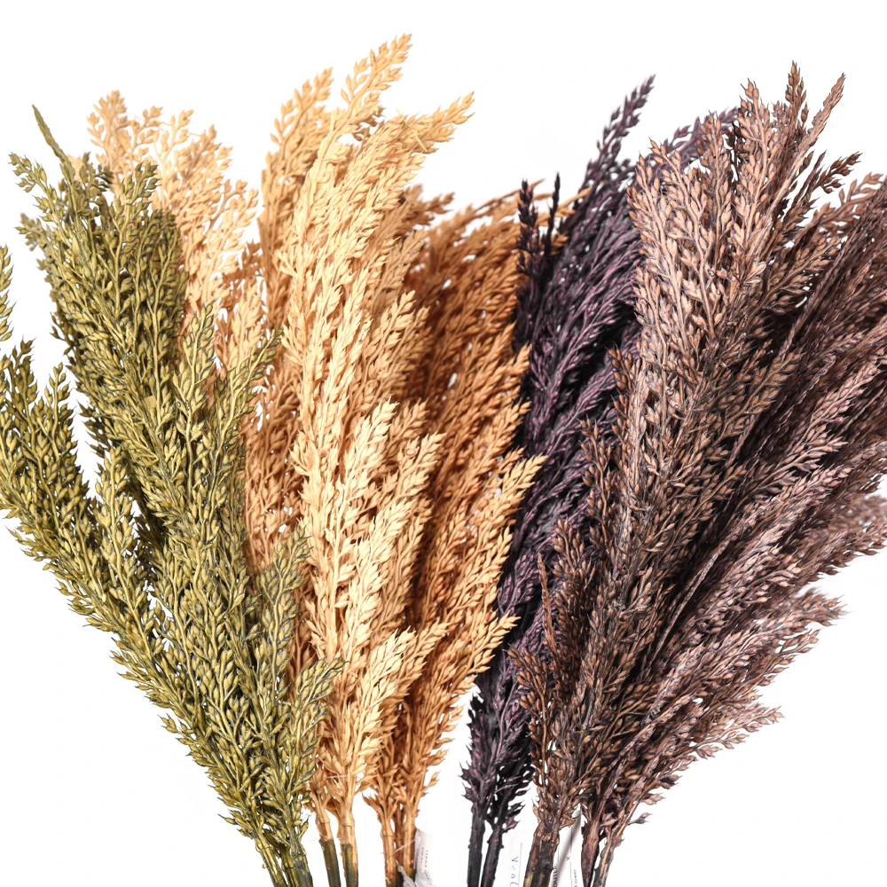 Wholesale home decor artificial ear of wheat gold wheat spike dried flower bouquet