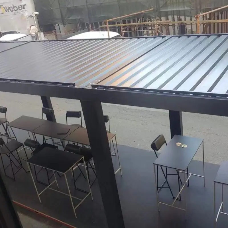 Youya Outdoor Pergola Motorized Aluminum Louver Roof System Gazebo Custom Size European style Luxury Pergola