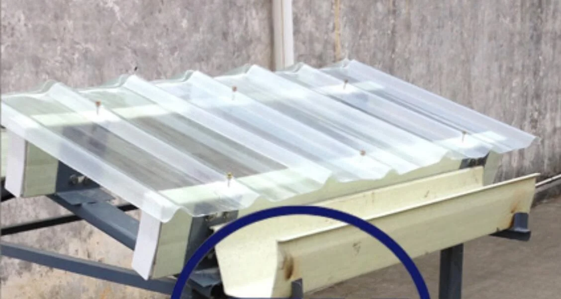 Competitive Price Fiberglass FRP  Plastic non matel gutter for PEB Building