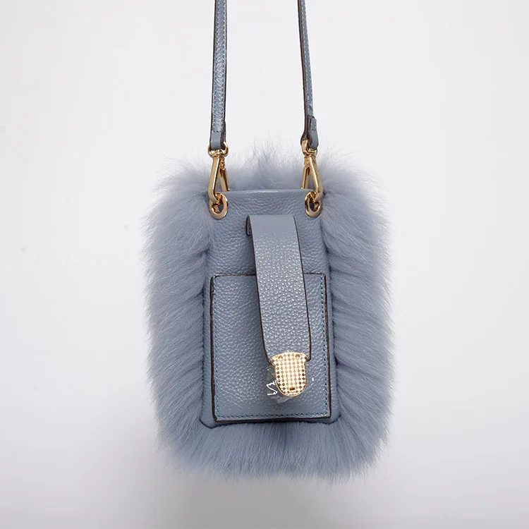 2023 New Design Solid Color Handbag Shoulder Bag Hight Quality Fur Bag