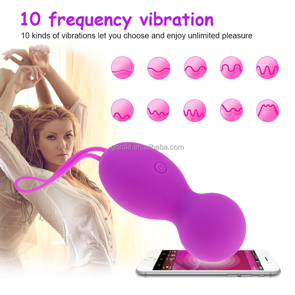 Smartphone APP Remote Control Vibrator G Spot  Massager Vaginal Tight Kegel Balls Pelvic Floor Trainer Jump Eggs