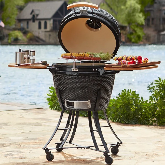 AUPLEX Kanado Rotisserie Camping Grills outdoor kitchen 24 inch big egg Kamado joe Barbecue