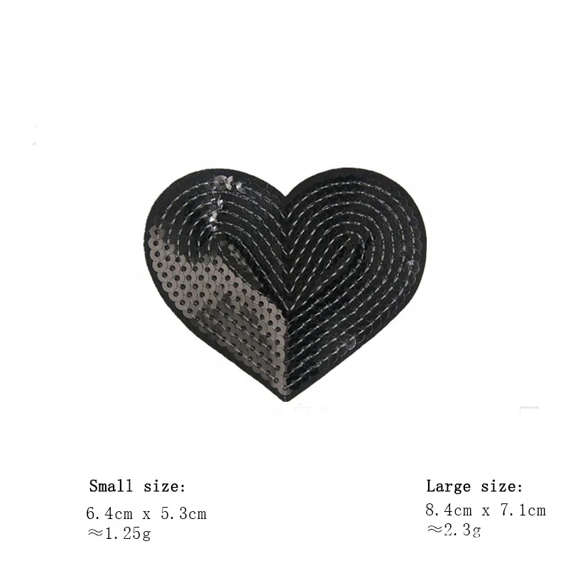 Shenglan Sequins Love Star Sewing on/Iron on Embroidered Patches Clothes Dress Hat Pants Shoes Curtain