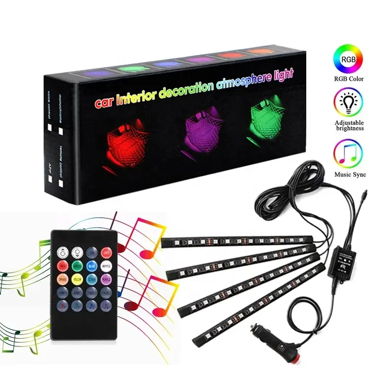 5/12V led strip light for car 36/48/72 led  Ambient RGB LED Lights USB Auto Interior Decorative Lamp APP Smart Led Strip Lights