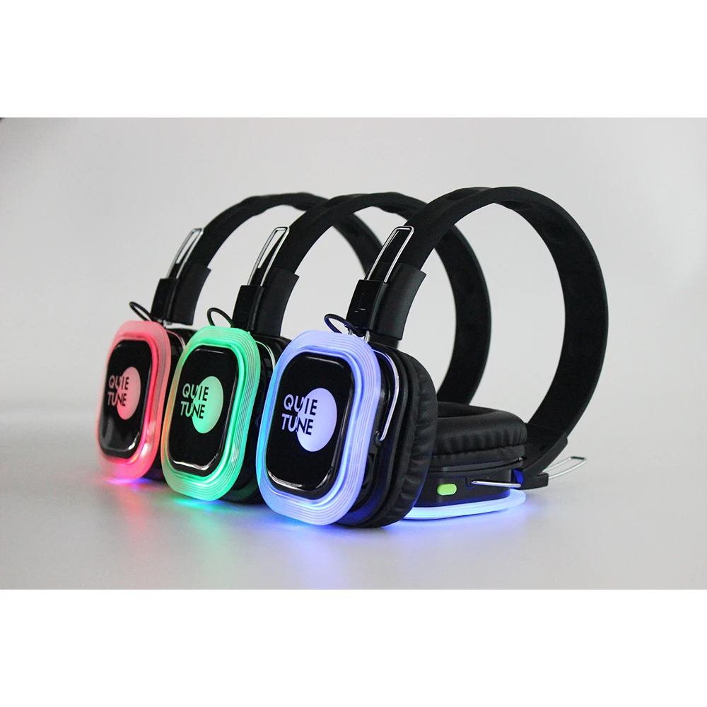 F39 500M wholesale Silent Disco Headphone control distance Quiet Party headset Stereo silent disco earphone