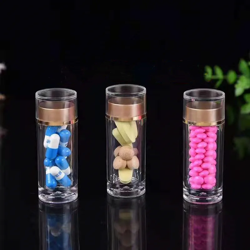 20ml 30*70mm Small Luxury Plastic Bottles  For Tea Saffron Powder Medicine Capsule