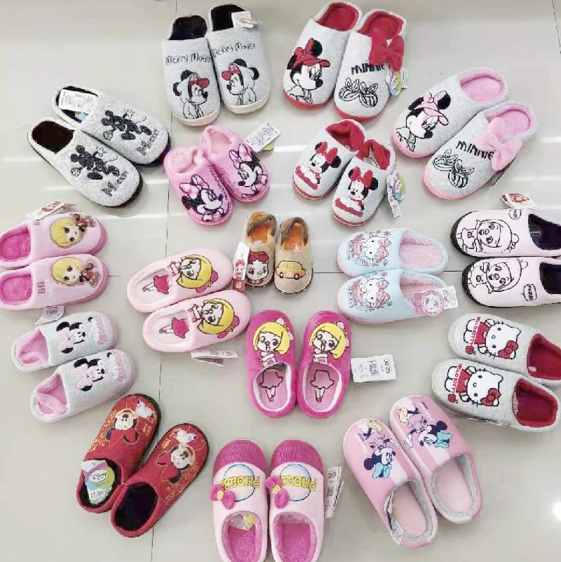 
New design kids slippers Wholesale indoor Kids Plush fur warm Lovely slippers kid shoes winter 