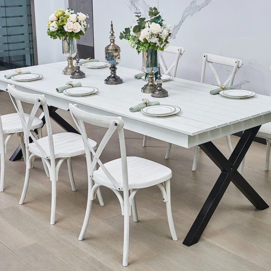 fram table HDPE waterproof cross leg folding table