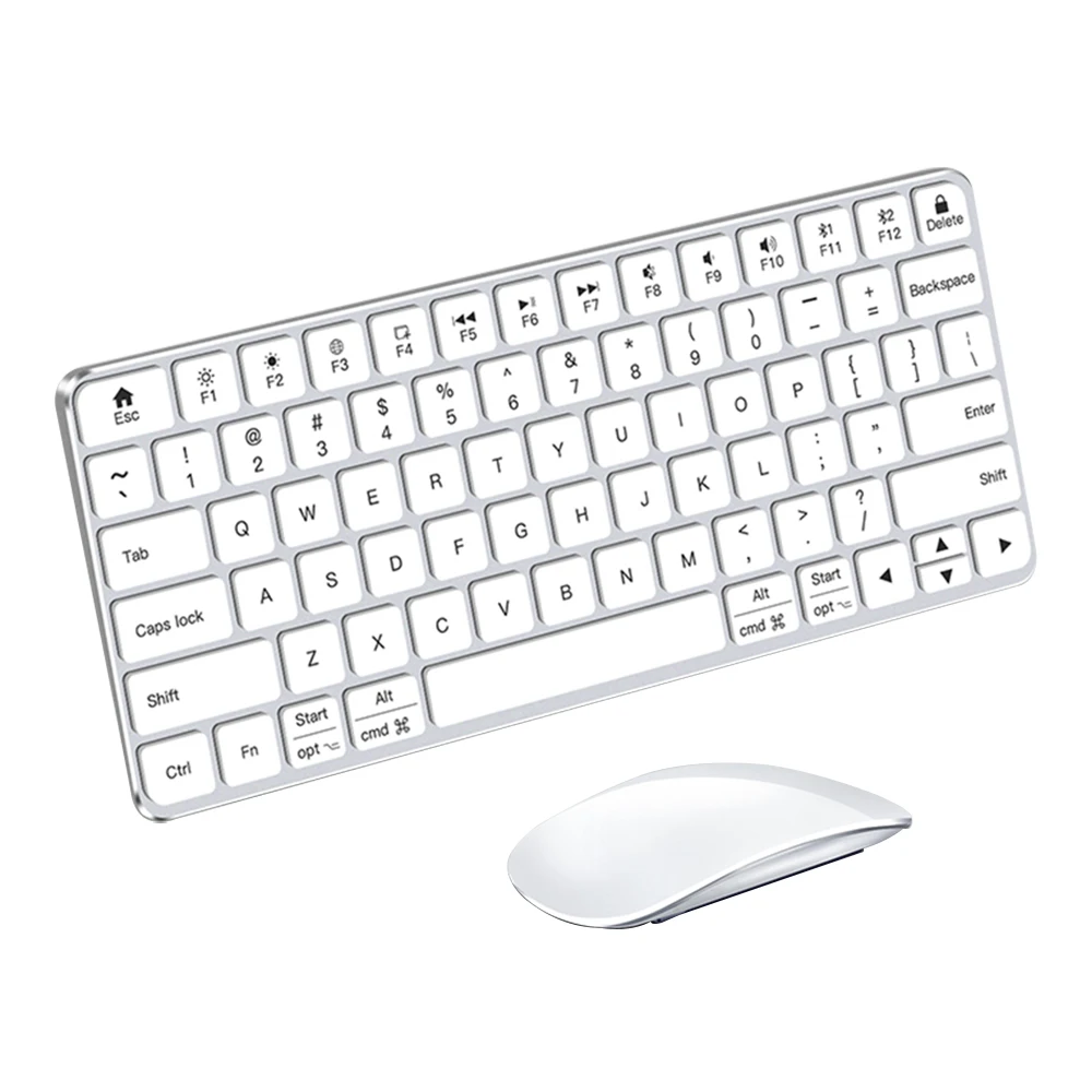 SAMA из алюминиевого сплава на металлическом ультра тонкая беспроводная клавиатура и мышь комбо Mac ноутбука Волшебная беспроводная мышь и клавиатура