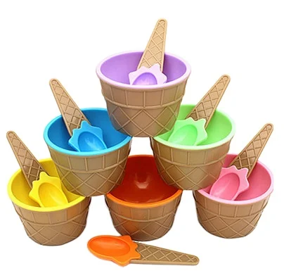 Оптовая продажа, индивидуальный экологически чистый пластиковый стакан для мороженого