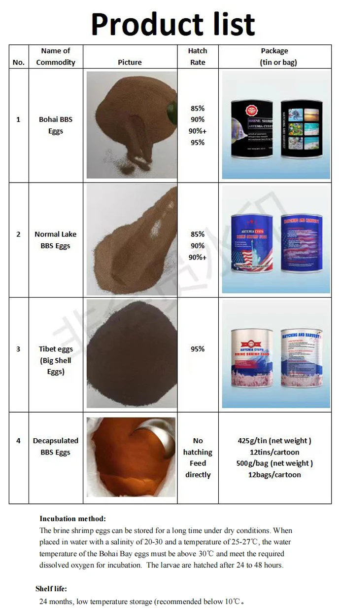 shell free Shrimp eggs  Artemia eggs guppy small ornamental fish feed fish food