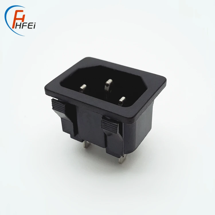 IEC C14 terminal quick electrical connector snap type male battery connectors power connector