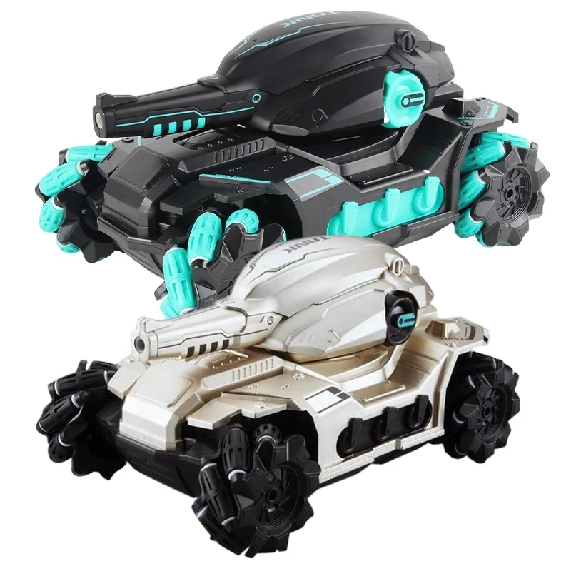 
Tank Fight Water Bullet Launch 2.4g Remote Control Car 360 Degree Spin Rc Car Toys For Kids 