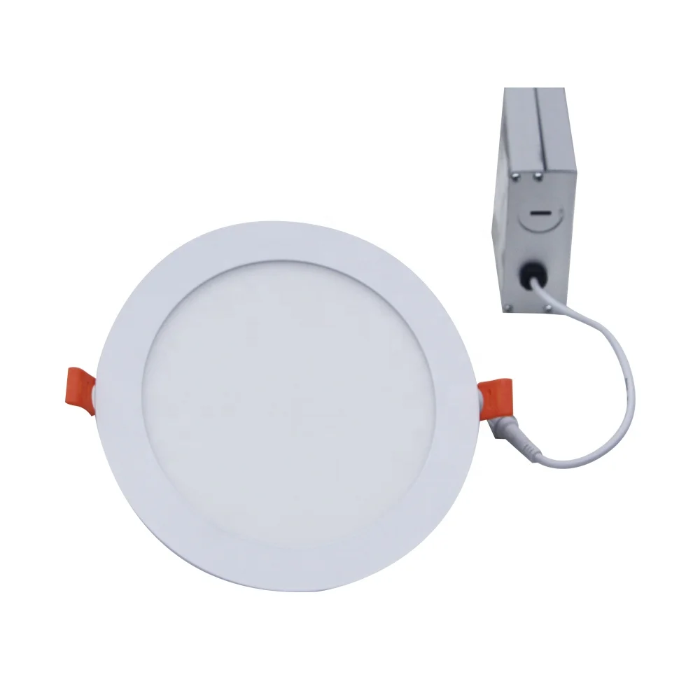 Biumart 6inch 15W LED Panel Light Single CCT Dimmable Recessed Round Ultra Slim Flat Panel Light for Home Office