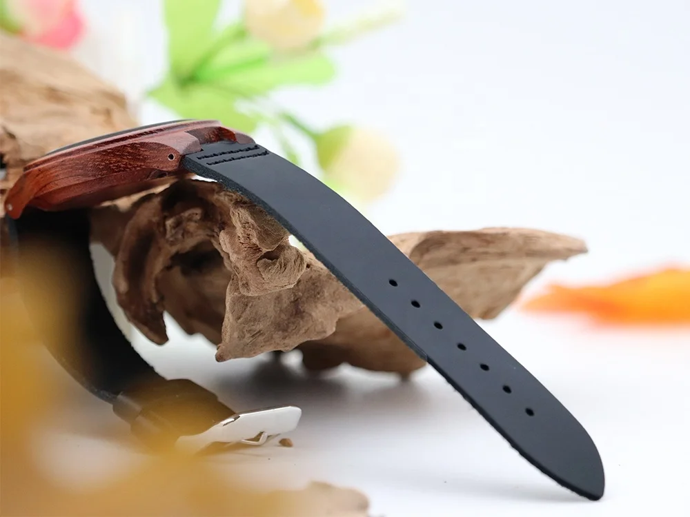 Good GOOD BRAND Minimalist Wood Watch Custom Wooden Wristwatch Leather Strap for Men and Women