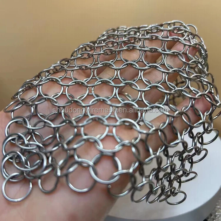 Отель Декоративная нержавеющая сталь металлическая цепь дверной занавес/металлическое кольцо сетка
