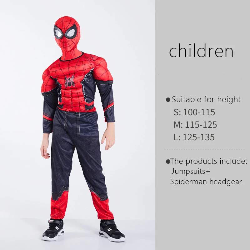 Spider-Man Expedition Kids Superhero Muscle Costume Halloween Cosplay Costumes For