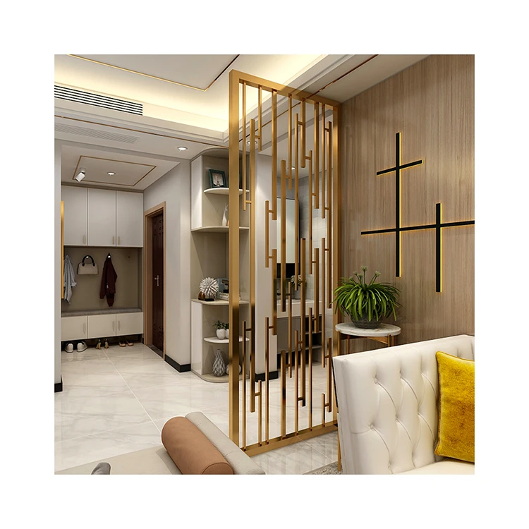 Classic Interior Hotel Decorative Room Divider Modern Partition Stainless Steel for Office Building