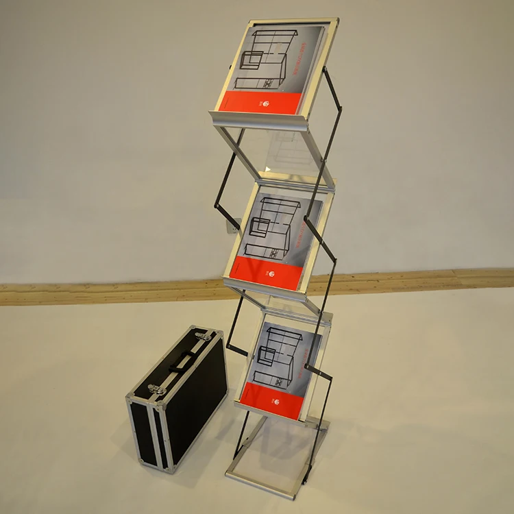 2020 Aluminum Fabric Brochure Holders Stand A4 Display Stand