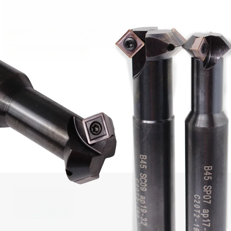 Unilateral 45 degree CNC chamfering tool holder turning tool holders lathe machining center machine cut tools inserts box insert