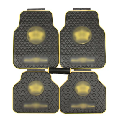 Customized car mats Factory car mats Weatherproof and odorless latex/rubber all black sports general car parts flooring