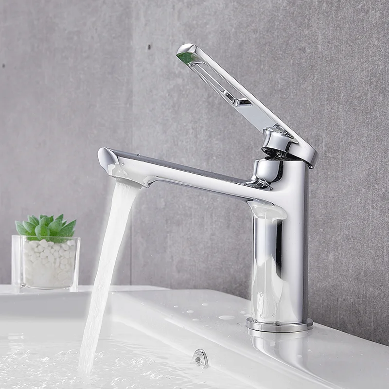 ROVATE High Quality Bathroom Basin Faucet Modern Design Single Handle Hot & Cold Washbasin Sink Faucet Mixer