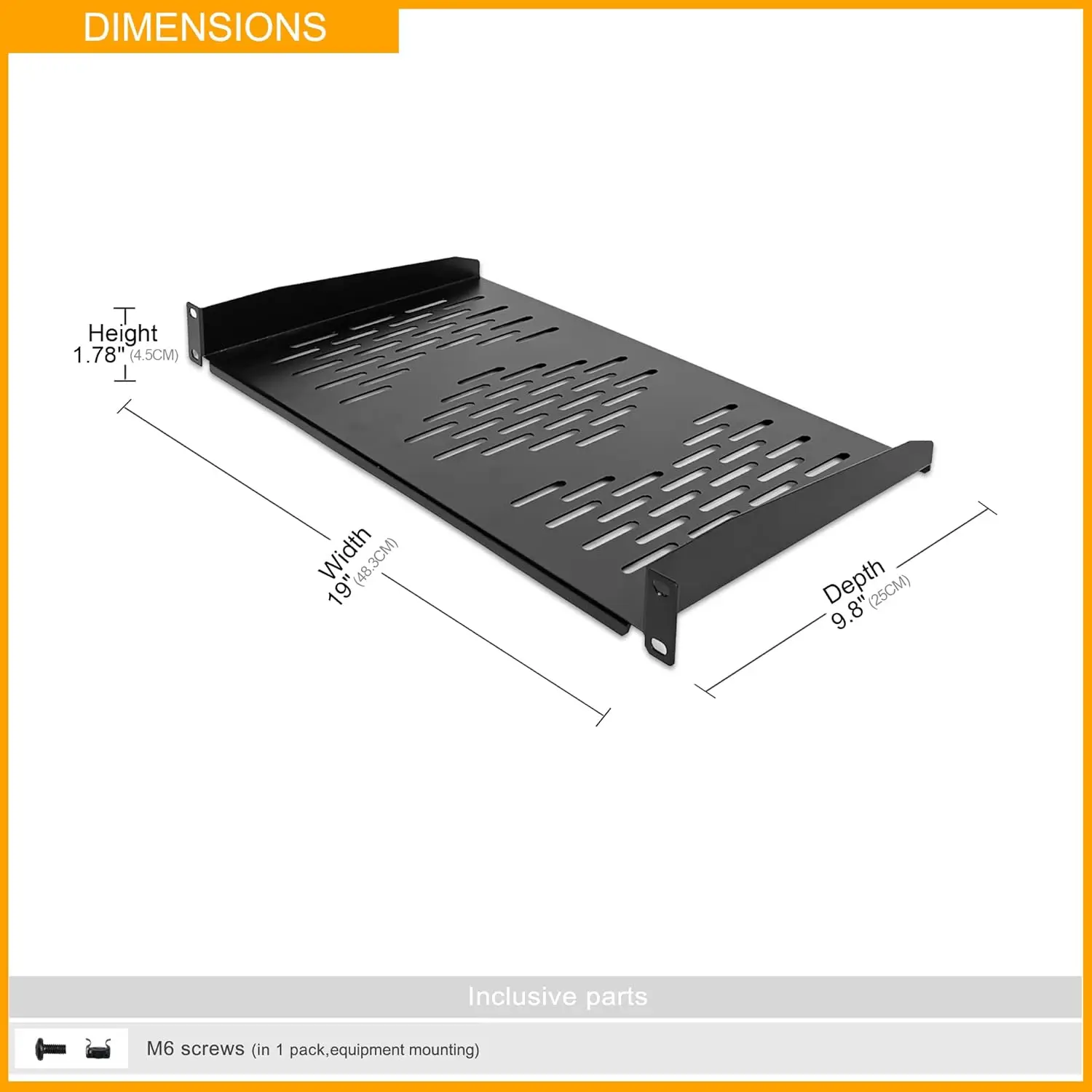 Vented Shelves for Good Air Circulation Cantilever Wall Rack, Universal Device, Cabinet Shelf, Computer Case Mounting Tray