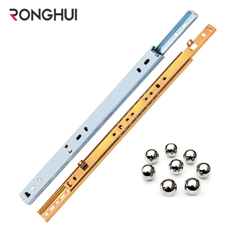 Wholesale 32mm Hole Telescopic Drawer Channel Ball Bearing Slide Rails For Kitchen Accessories