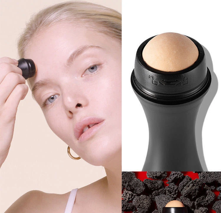 Face Volcanic Oil Absorbing Roller Oil Control Rolling Stone Makeup Face Skin Care Tool Facial Cleaning Oil Removing Tool