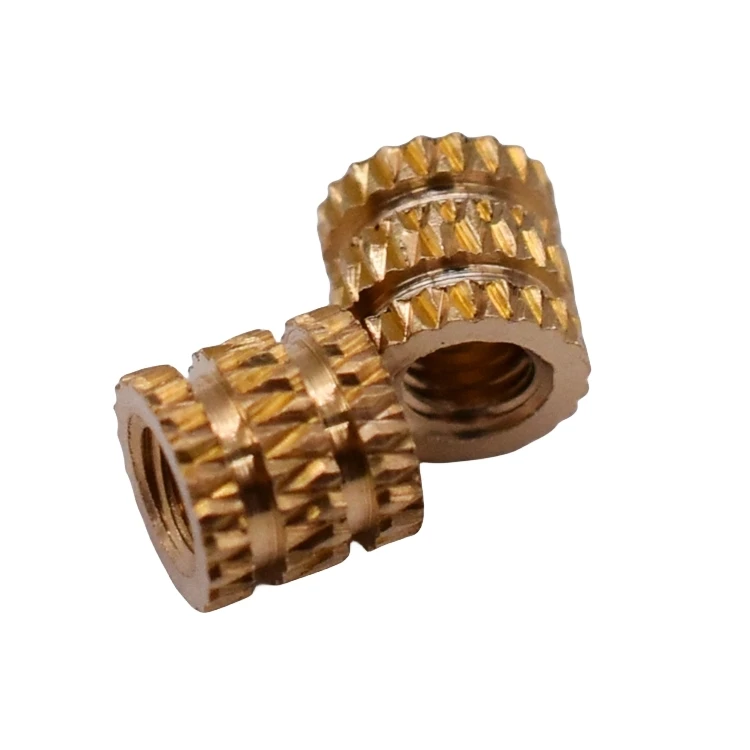 Jiyan Best Sell CNC Machining Brass Threaded Nut Through Hole Knurled Brass Nut Customized Parts