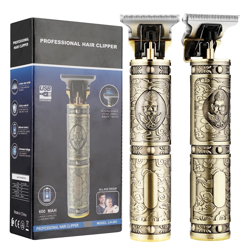 Professional Hair Clipper Beard Trimmer for Men Barber 0.1m T9 Hair Cutting Machine type C Rechargeable Beard Hair Trimmer