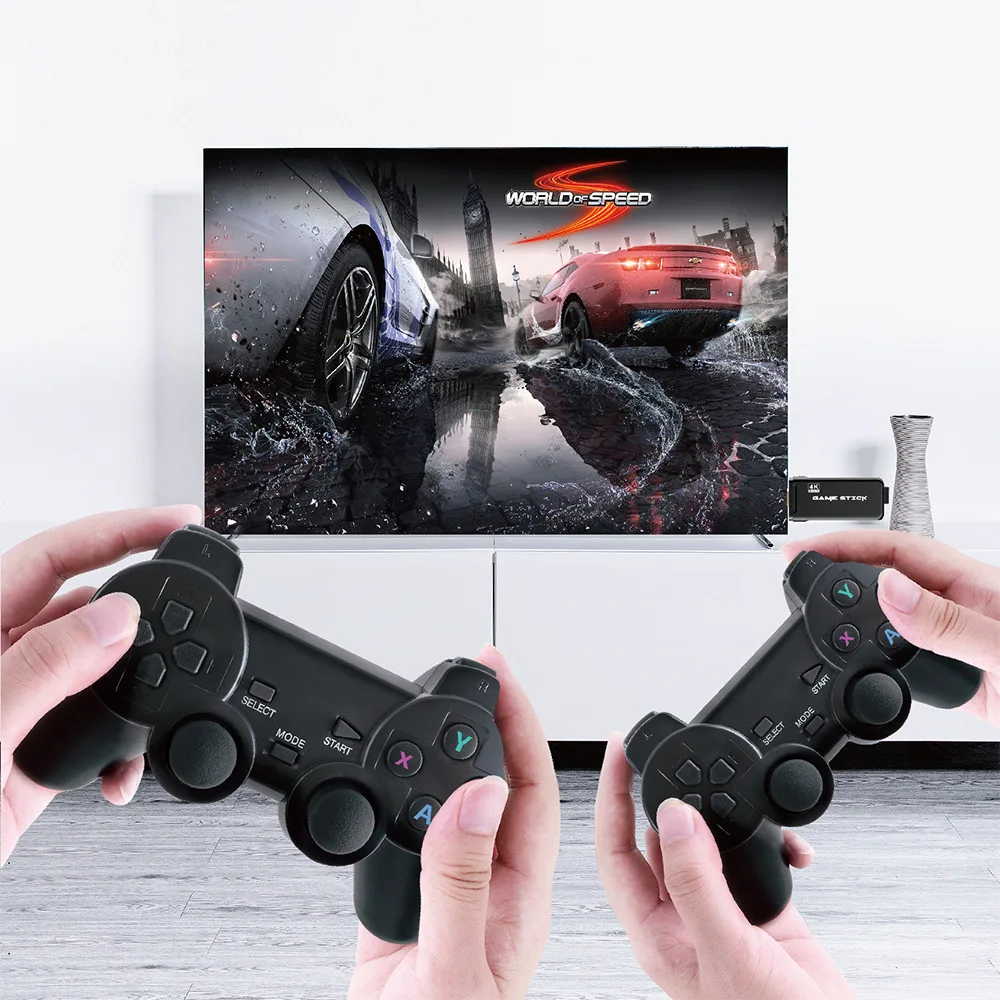  Новейшая модель; 2 4G беспроводной 8 бит игровая консоль контроллер аркадный геймпад встроенный 3500 классические игры ТВ HD выход игровой консоли портативные