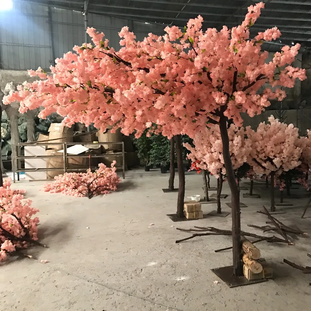 Wholesale cheap indoor wedding artificial cherry blossom arch tree white or pink flower arch tree