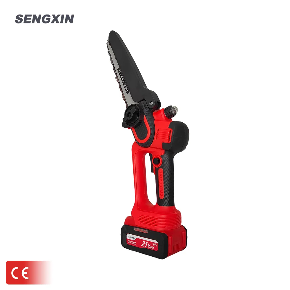 SENGXIN 8 ' 5.0Ah SX-8303 external rotor single-handed lithium chainsaw,  External brushless chainsaw