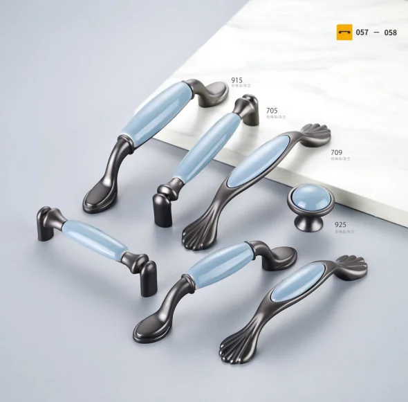 Vintage ceramic ancient style zinc furniture handles porcelain brass copper cabinet cupboard drawer handles