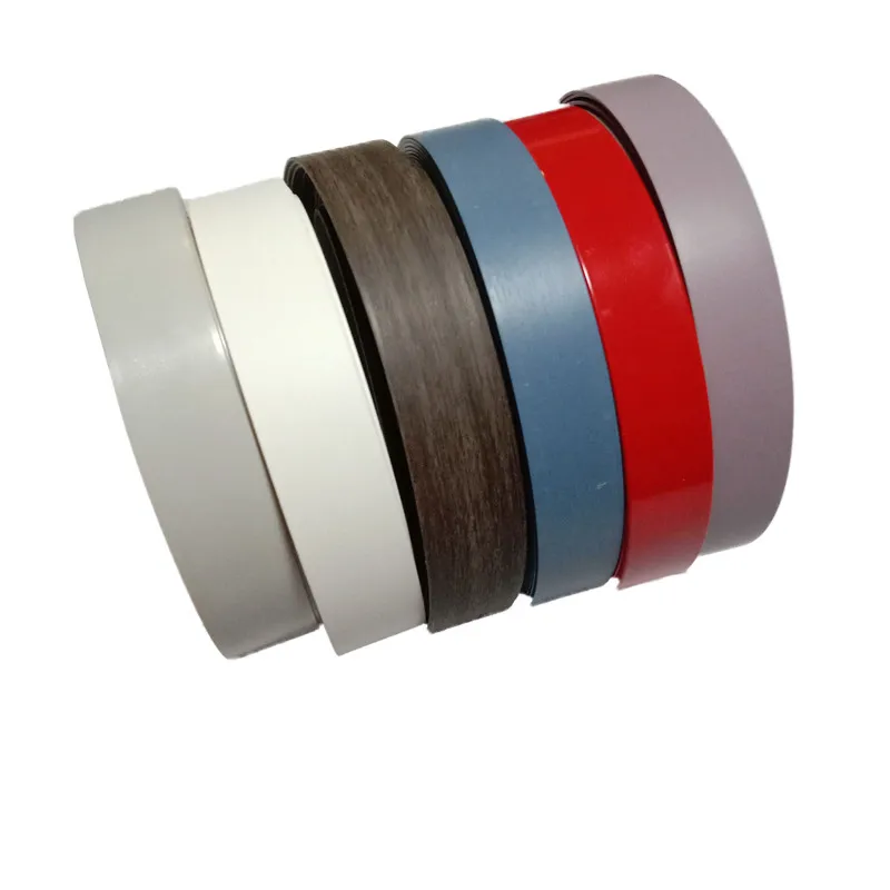 Flexible Silent And Smooth Solid Color  Wood PVC Edge Banding For Furniture Accessories