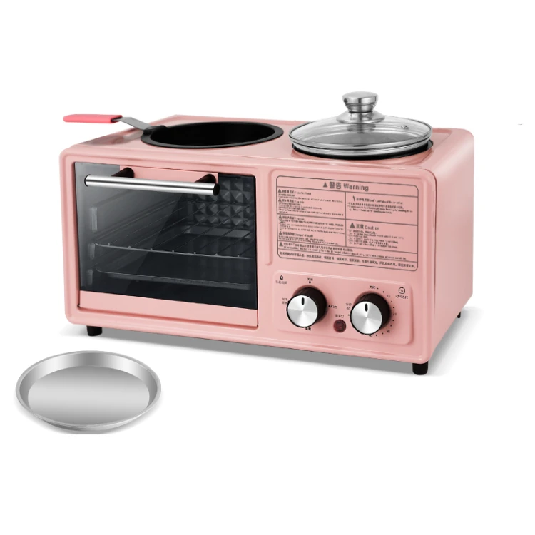 Электрическая машина для завтрака с грилем, тостер, кастрюля, пароварка семейного размера 4 в 1, компактная конструкция, станция для завтрака