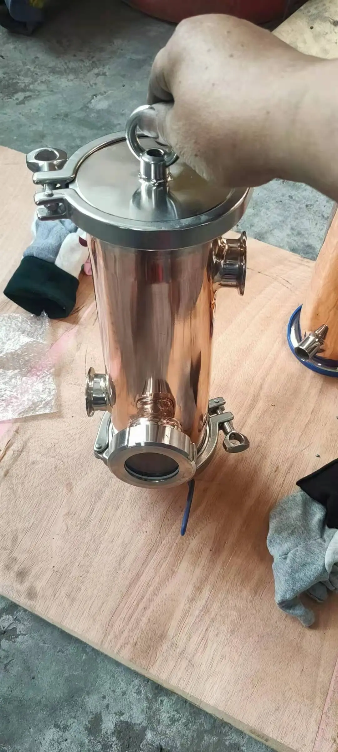 Home use small red Copper column still distillation equipment for sale