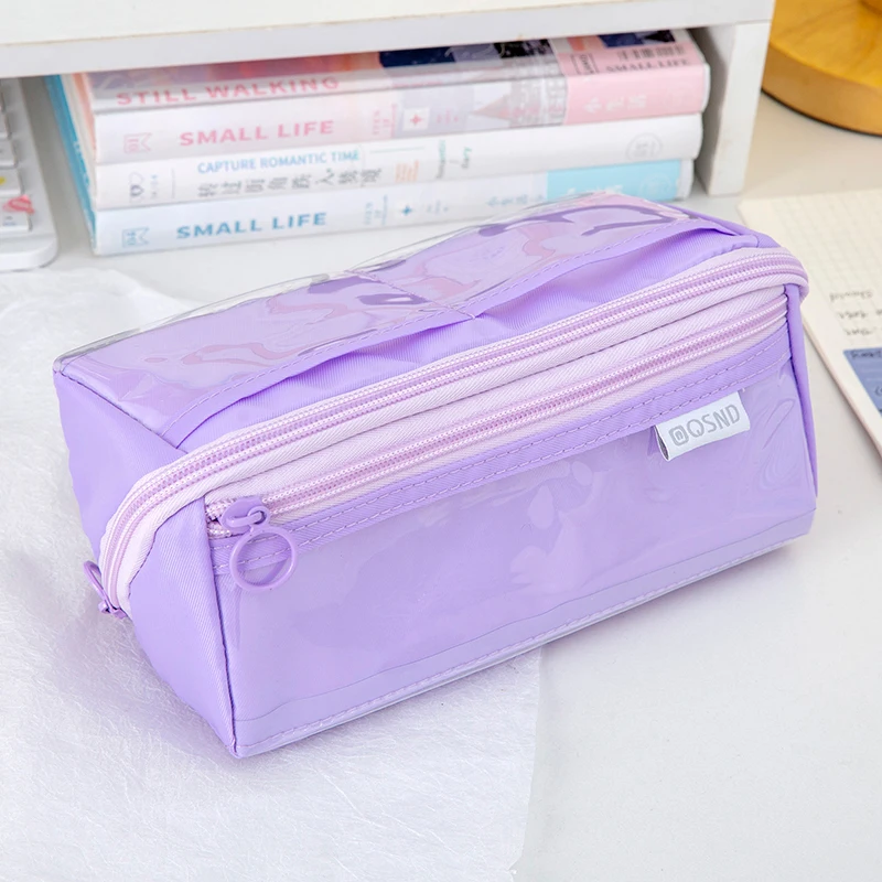 Large capacity schools & Offices cartoon style cute latest pencil bag custom fabric cloth pencil case box for student
