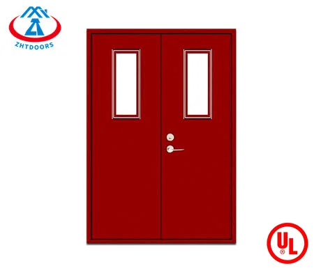 ZHTDOORS Rich industry experience 60 min ulul certified steel fire safe 2 rated double steel door price