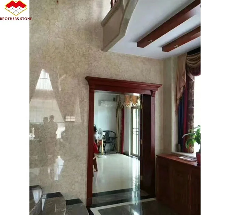 Modern Paris Beige Marble Natural Stone for Interior Wall Cladding Decor