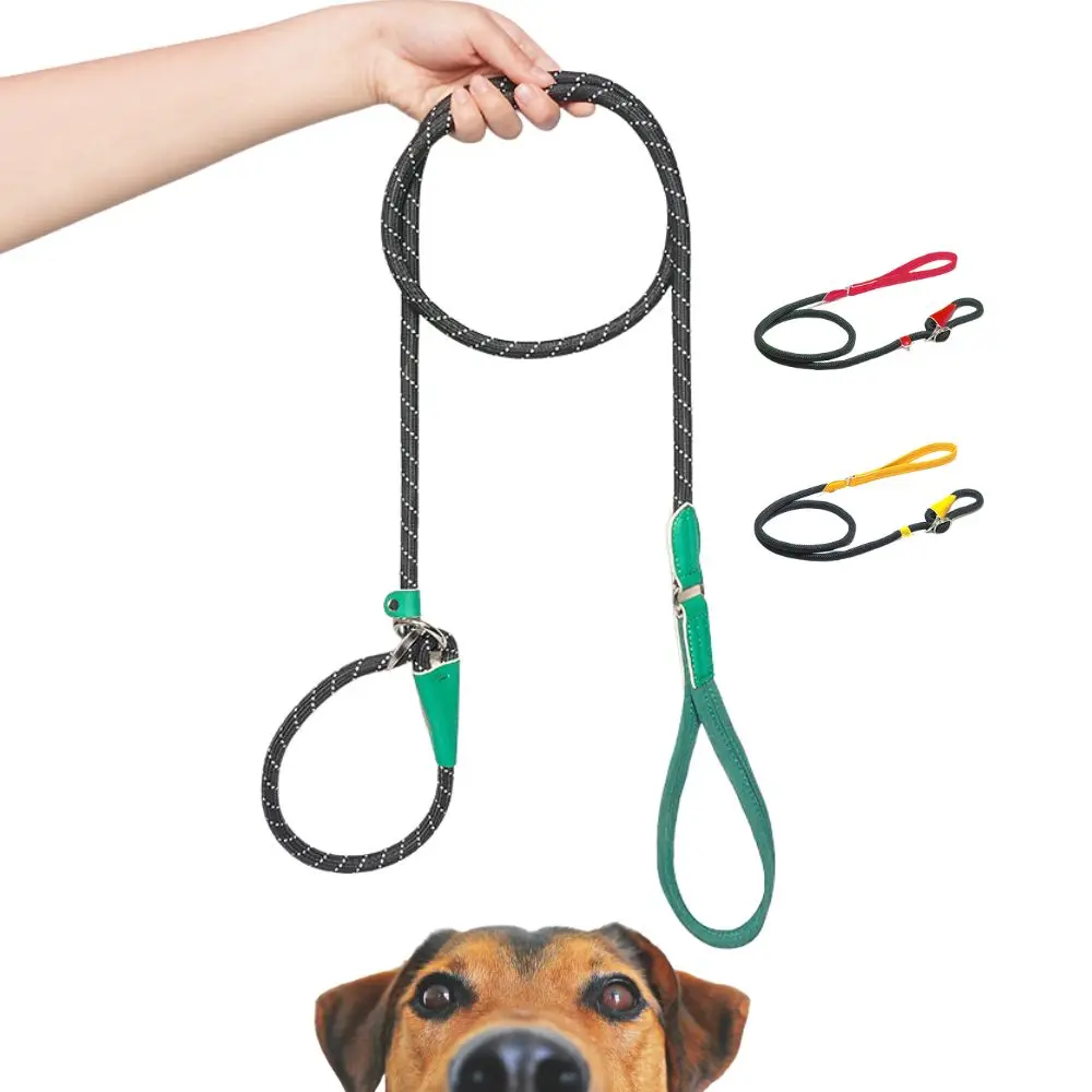 Reflective Nylon Dog Leash Medium & Large Dog Pet Training Chain Outdoor Walking Pet Leash