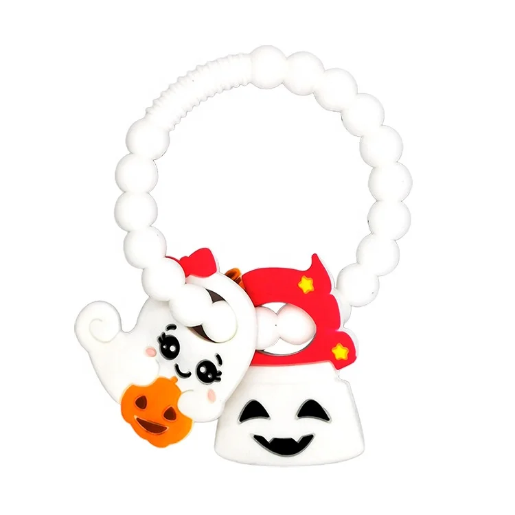 New bpa free organic baby teethers custom silicone baby rattles and teethers toy