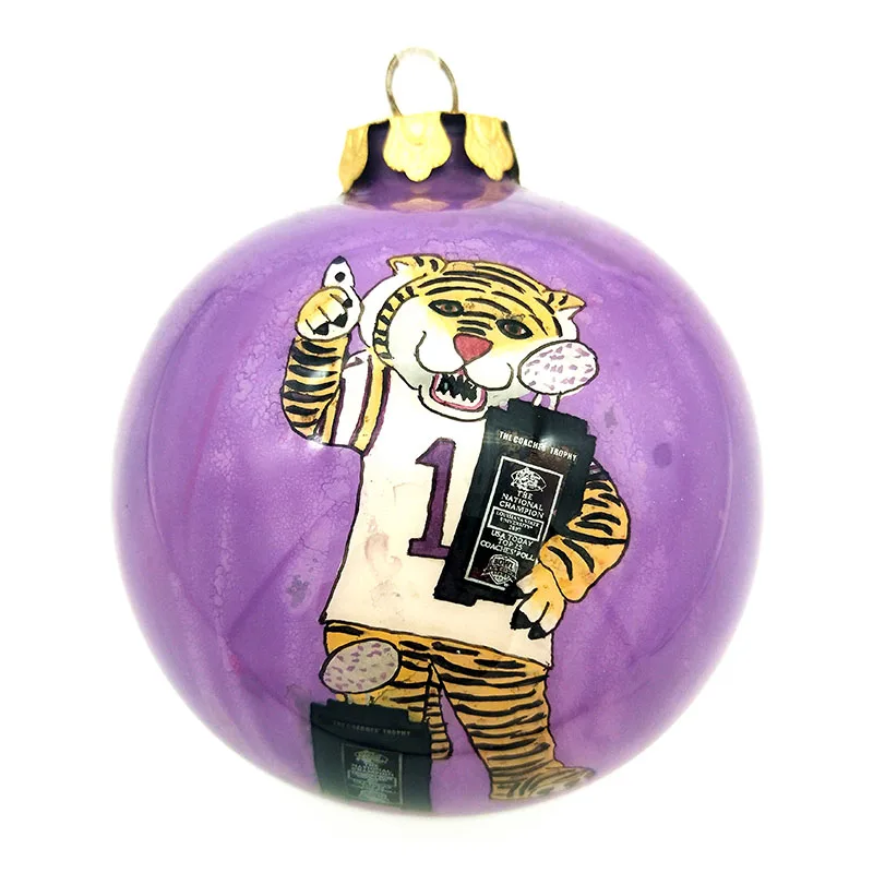 Custom Religious Inside Painted Christmas Glass Ball Ornaments