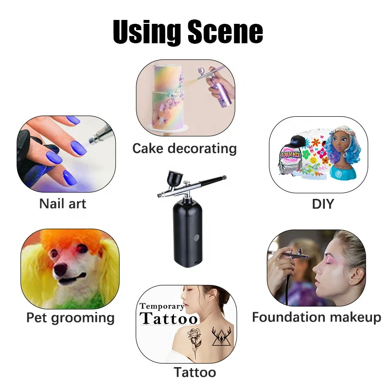 7CC Dual action tattoo painting airbrush professional airbrush gun for art painting Miniature model