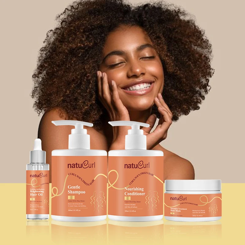 Private Label Herbel Curly Kids Hair Care Product Organic Shea Butter Sulfate Free Hair Shampoo And Conditioner Set
