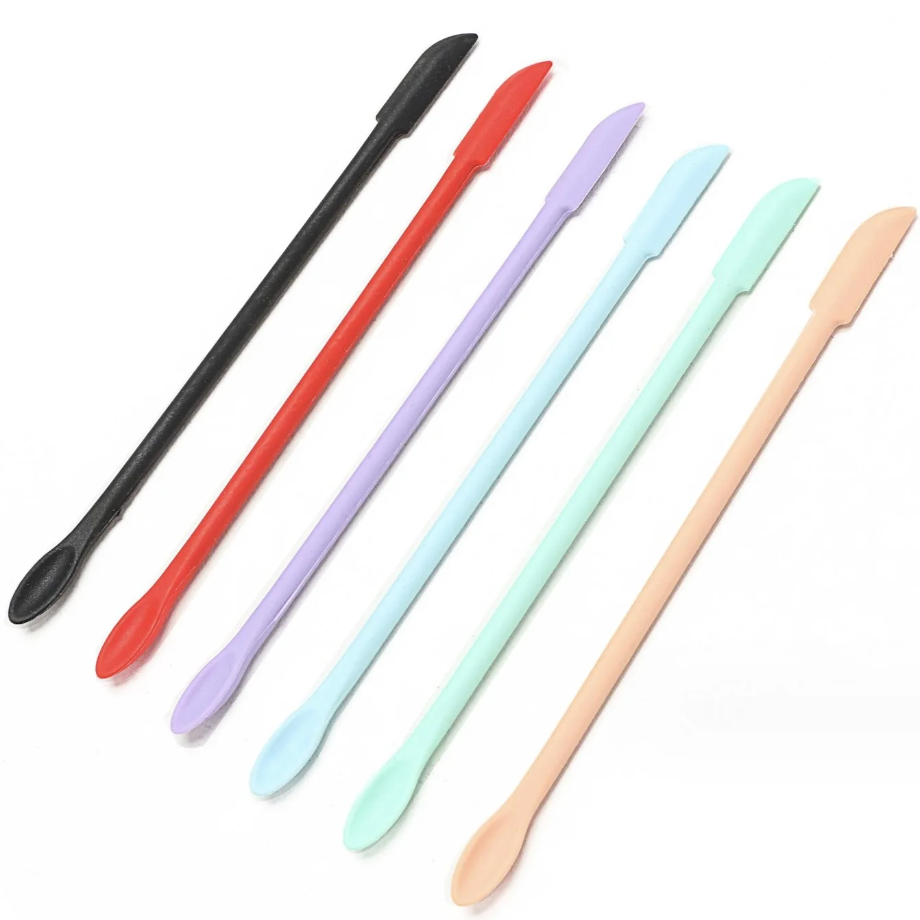 Pink Cosmetics Beauty Spatulas Scraper Tool set Silicone Small Rubber for Cream Makeup Easy use